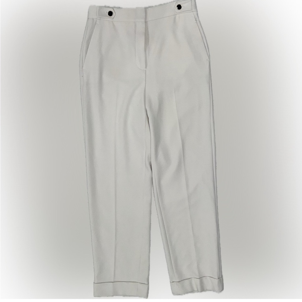 Ann Taylor Ivory Slim Ankle Trousers Size 4 – Classic & Chic